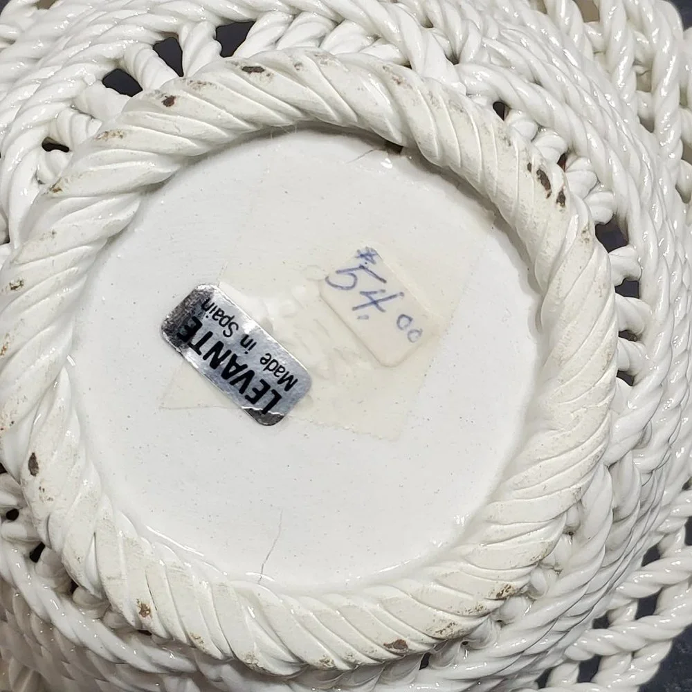 Levante Spain Porcelain Basket